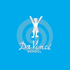 School vector logo. Education logo. Kid illustration photo