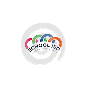 School vector logo. School emblem design. School icon