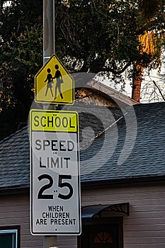 School zone speed limit when cildren are present