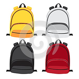 Schoolbag vector collection design