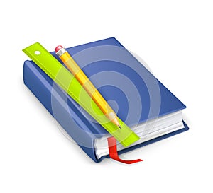 Schoolbook vector icon