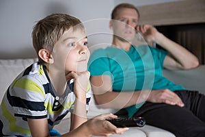 Schoolboy addicted to watching tv