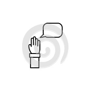 schoolboy answer icon. Element of education icon for mobile concept and web apps. Thin line schoolboy answer icon can be used for