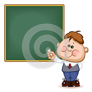 Schoolboy at the blackboard