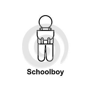 schoolboy icon. Element of school icon for mobile concept and web apps. Thin line icon for website design and development, app dev