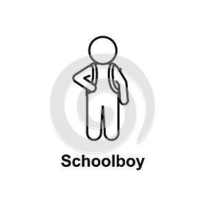 schoolboy icon. Element of school icon for mobile concept and web apps. Thin line icon for website design and development, app dev