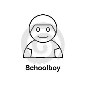 schoolboy icon. Element of school icon for mobile concept and web apps. Thin line icon for website design and development, app dev