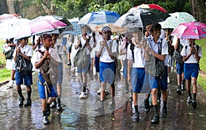 Schoolboys in uniform