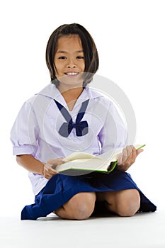 Schoolgirl with book