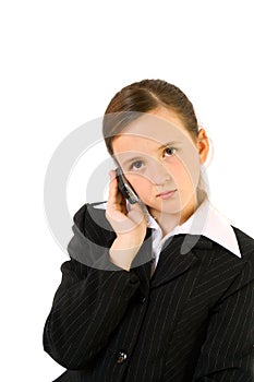 Schoolgirl with cell phone