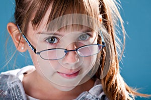 Schoolgirl in eyeglasses