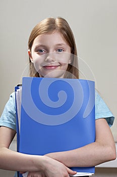 Schoolgirl with folder