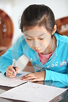 Schoolgirl homework