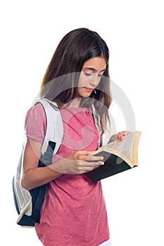 Schoolgirl reading