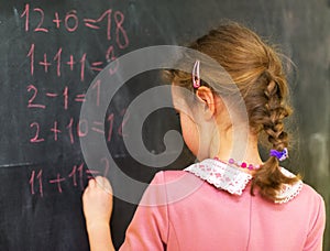Schoolgirl at school.
