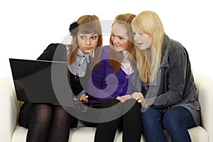 Schoolgirls watching adult sites photo