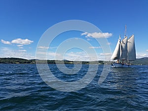 Schooner sails through the West Penobscot Bay