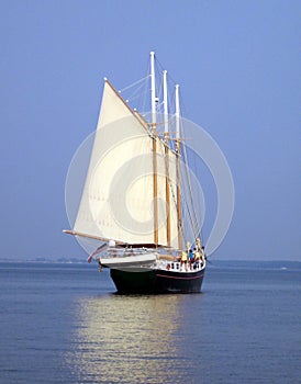 Schooner at Sea