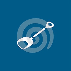 Schop Icon On Blue Background. Blue Flat Style Vector Illustration