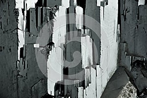 Schorl (black tourmaline) crystal structure. photo
