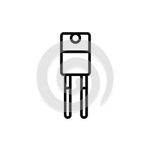 Schottky diode black line icon. Pictogram for web page photo