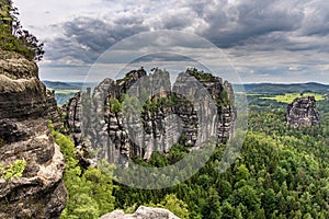 schrammsteine in saxon switzerland, germany