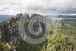 Schrammsteine und Falkenstein in Sachsen Germany