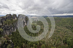 Schrammsteine und Falkenstein in Sachsen Germany