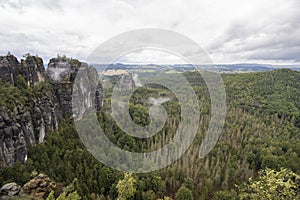 Schrammsteine und Falkenstein in Sachsen Germany