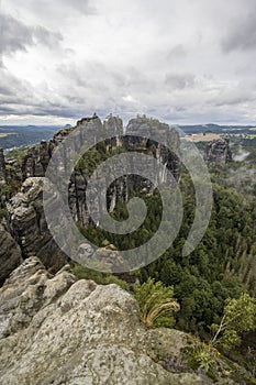 Schrammsteine und Falkenstein in Sachsen Germany