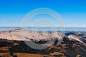 Schrattenfluh peak view from Brienzer Rothorn, Entlebuch, Switzerland