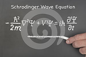 Schrodinger`s wave function equation photo