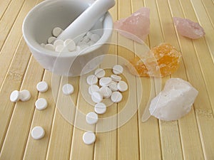 Schuessler salts with mortar