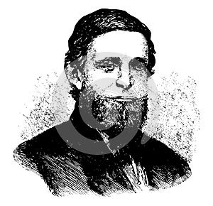 Schuyler Colfax vintage illustration