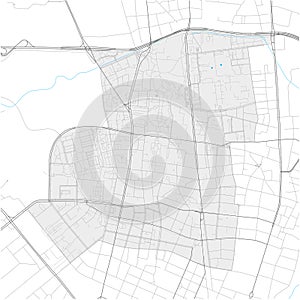 Schwabing-West, MÃÂ¼nchen, Deutschland high detail vector map photo