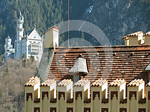 Schwangau is called the `village of royal castles`, it is located under a mountain, over which Neuschwanstein and Hohenschwangau r