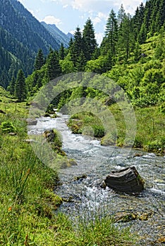 Schwarzachtal valley in Austria tyrol in summer time