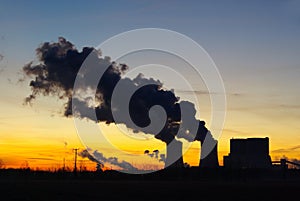 Schwarze Pumpe sunset