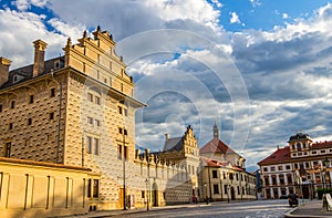 The Schwarzenberg Palace at the Castle Square near the Prague Castle - it is one of the most imposing Renaissance buildings in