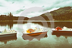 Schwarzsee - Black Lake, moor lake in the heart of the Kitzbuhel Alps