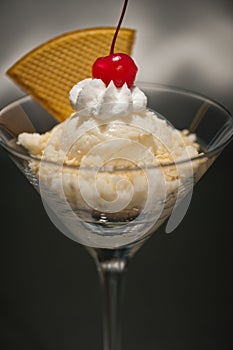 Schwarzwaelder Kirsch ice cream in a Martini glass