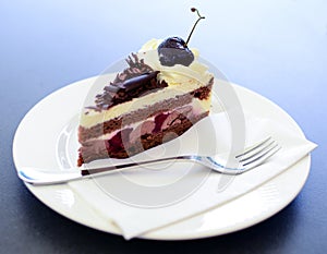 Schwarzwald cake closeup