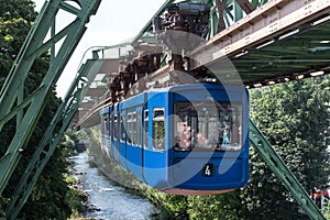 Schwebebahn train in wuppertal germany