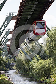 Schwebebahn train in wuppertal germany