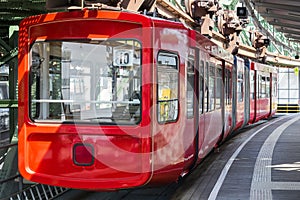 Schwebebahn train in wuppertal germany