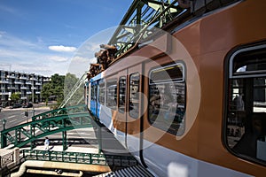 Schwebebahn train in wuppertal germany