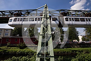 Schwebebahn train in wuppertal germany