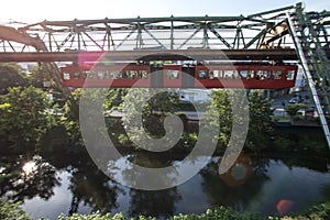 Schwebebahn train in wuppertal germany