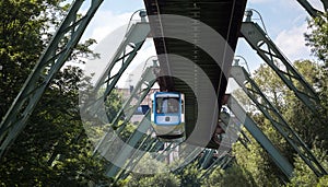 Schwebebahn train in wuppertal germany