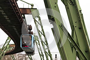 Schwebebahn train wuppertal germany in winter